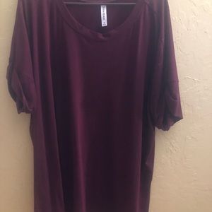 Zenana premium maroon crew neck shirt
